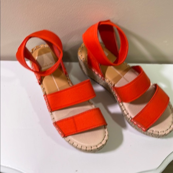 Dolce Vita Orange Espadrille Platform Sandals very cute - Picture 3 of 5